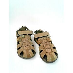 Teva Womens Brown ShocPad Sandals W/Drawstring Laces Hook & Loop Closure Sz 6